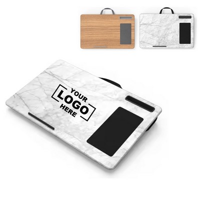 Lap Desk with Built-in Device Ledge