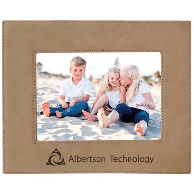 5" x 7" Light Brown Leatherette Photo Frame