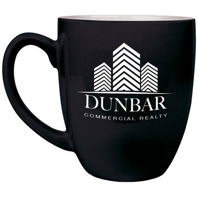 16 oz. Black Ceramic Bistro LazerMug