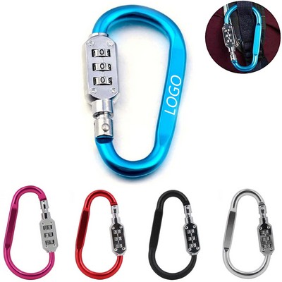 Heavy Duty Aluminum Carabiner Luggage Lock