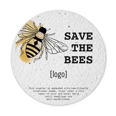 Seed Paper Coaster, 3.875 Circle