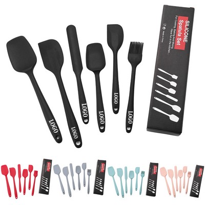 6-Piece Heat-Resistant Silicone Spatula Set