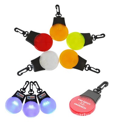 LED Round Reflective Warning Light Keychain