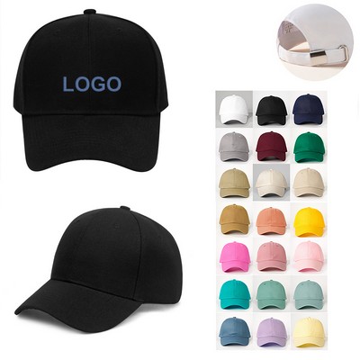 6 Panel Embroidery Cotton Dad Twill Cap with Buckle Closure - By Sea