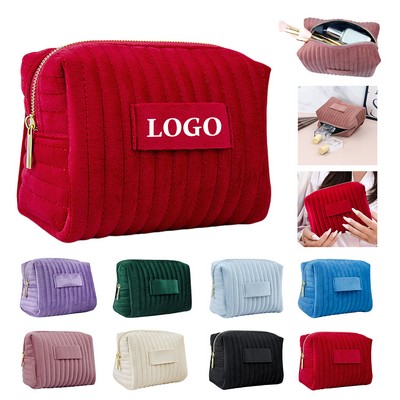 Plush Velvet Travel Organizer Pouch
