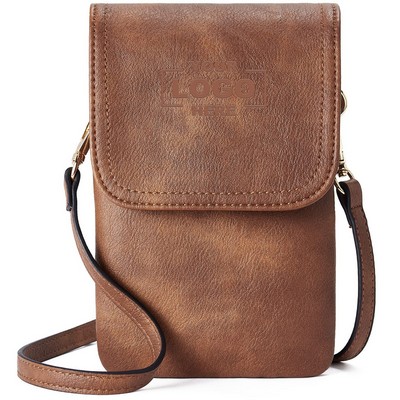 Premium PU Leather Crossbody Phone Bag