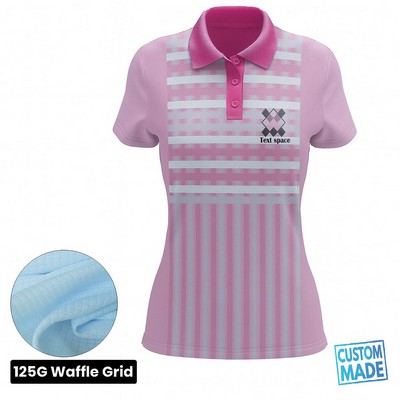 125G Waffle Grid Short Sleeve Polo shirt (Sublimation)