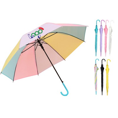 8 Bone Transparent Long-Handled Umbrella