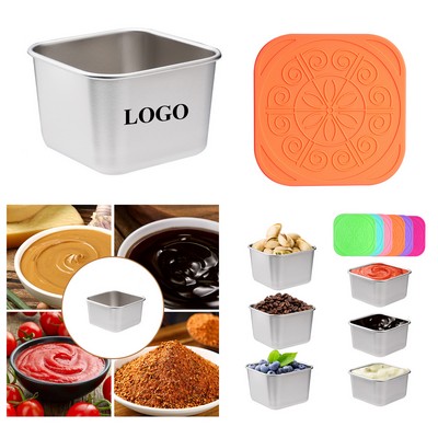 304 Stainless Steel 6 oz Sauce Cup With Silicone Lid