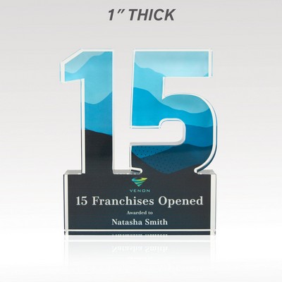 1" Acrylic Numerals Style 15 – Plus Series