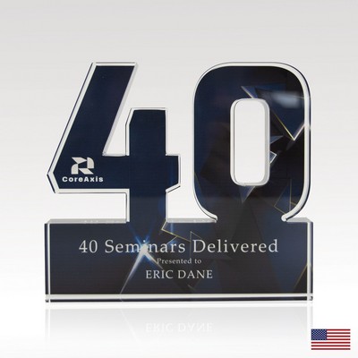 3/4" USA-Made Acrylic Numerals Style 40 – Plus Series