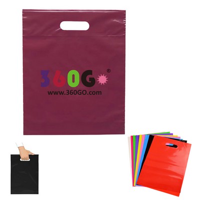 Die Cut Handle Bags with a bottom Gusset