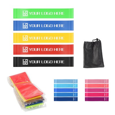 Loop Resistance Bands Set - 5 Levels For Yoga, Booty Toning