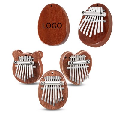 Mini 8-Key Wooden Thumb Piano - Assorted Fun Shapes