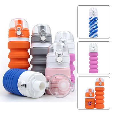 13 OZ Silicone Collapsible Water Bottle