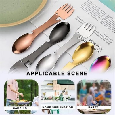 Multifunctional Portable Stainless Steel Fork Spoon