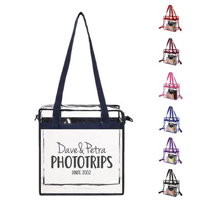 Clear PVC Crossbody Tote Bag