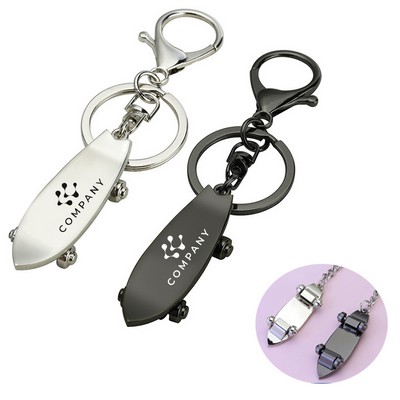 Mini Skateboard Shape Keychain
