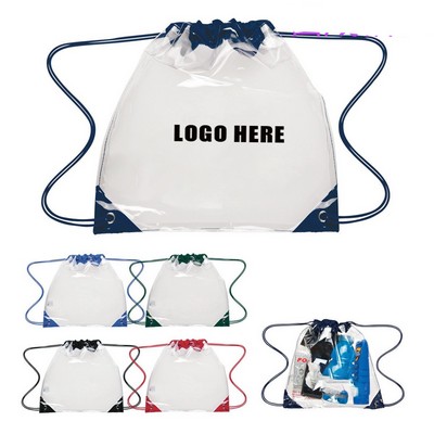 Transparent Drawstring Satchel