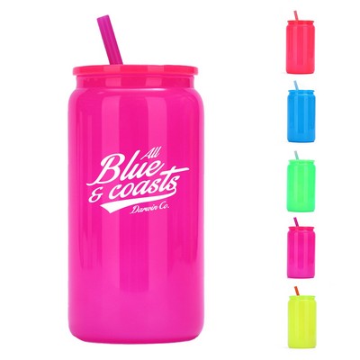 16oz Rainbow Prism Glass Tumbler