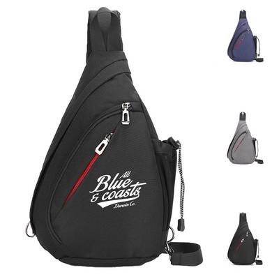 Waterproof Oxford Crossbody Sling Bag with Breathable Shoulder Strap