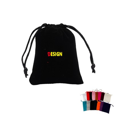 Velvet Bags Drawstring Jewelry Pouches