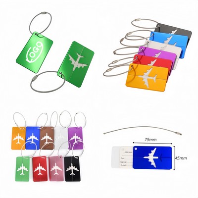 Aluminum Alloy Suitcase Tags with Steel loops