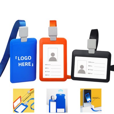 Id Badge Holder W/Retractable Lanyard
