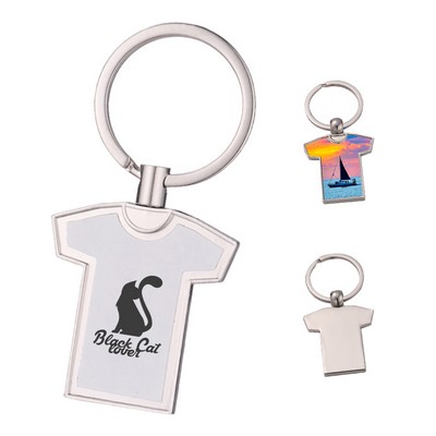 Customizable T-Shirt Shaped Metal Keychain
