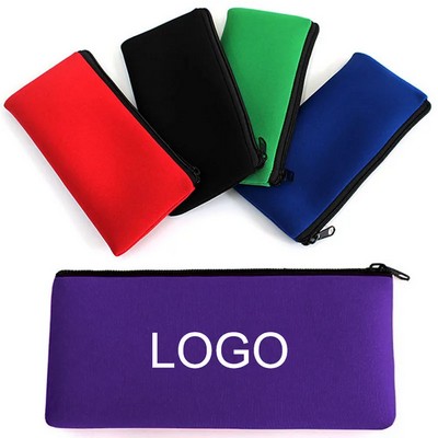 Neoprene Zippered Pencil Pouch