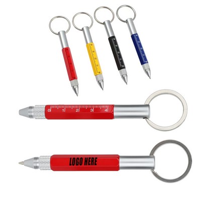 All-in-One 6-Function Screwdriver Pen with Keyring