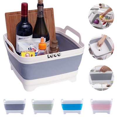 8.5L Folding Basin With Drain Plug