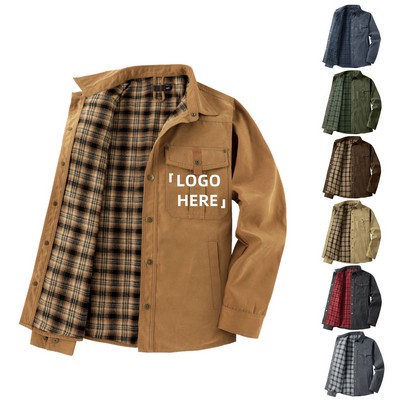 Men Plaid Flannel Jacket