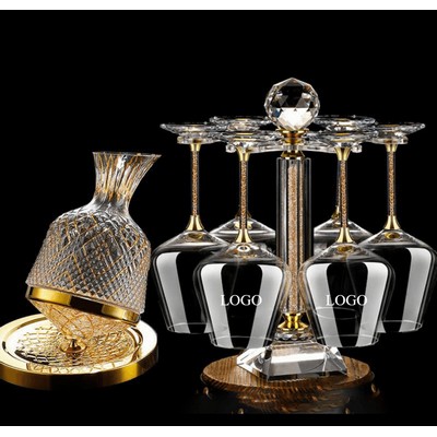 Light Luxury Diamond Burgundy Wine Glass Set