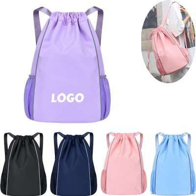 Night Reflective Drawstring Sports Backpack