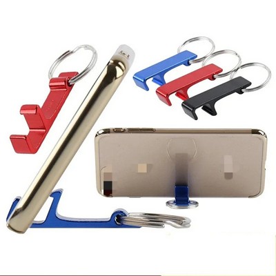 3" 1 Aluminum Opener with Keychain and phone stand
