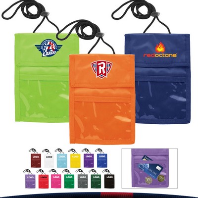 Two Pocket Flap Neck Wallet