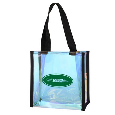 PVC Clear Holographic Stadium Tote Bag