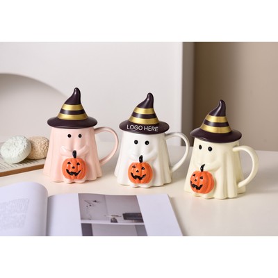 600ml Halloween Pumpkin Goblin Ceramic Mug