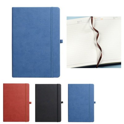PU leather simple strap notebook