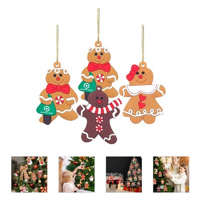 12Pcs PVC Gingerbread Man Ornaments (Xmas Tree Decor)