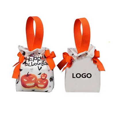 Custom Reusable Halloween Canvas Pumpkin Treat Bags