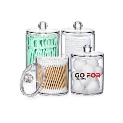 Clear Plastic Canister Apothecary Jar