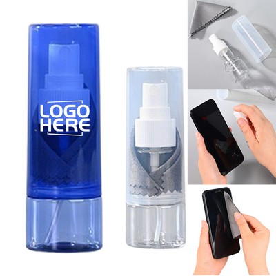 Portable Screen Cleaner Spray with Built In Microfiber Cloth