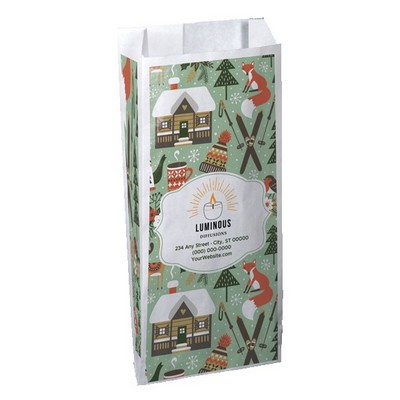 Christmas Scatter Design 4 Merchant Paper Bags (5" x 10" x 2")