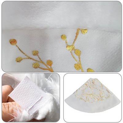 Christmas Tree Skirt with Foil Print Holiday Tree Decoration Scene Setup 30-60"