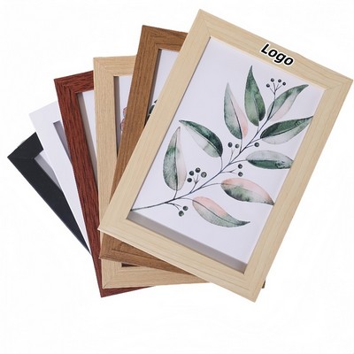 Natural Wood Picture Frame for Photo Wall or Desktop Display