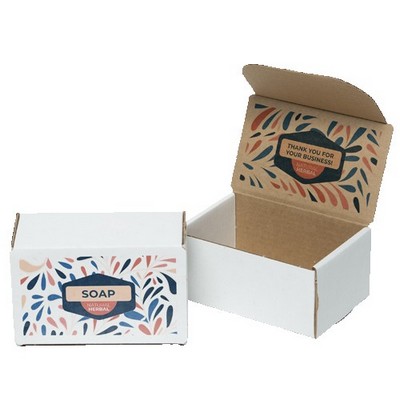 Full Color White Display Mailer Box w/Inside Imprint (6" x 4" x 3")