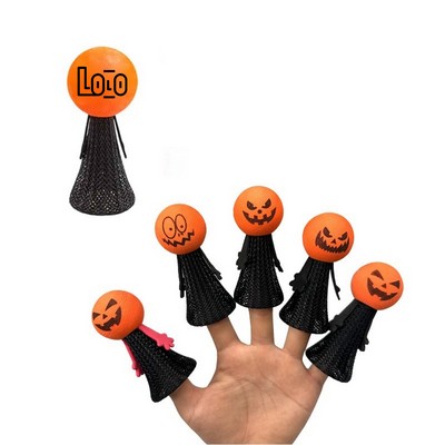 Pumpkin Head Finger Puppet Bouncing Toy