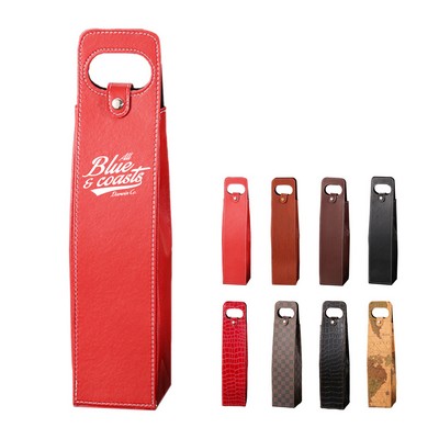 Single Wine Bottle Tote Bag